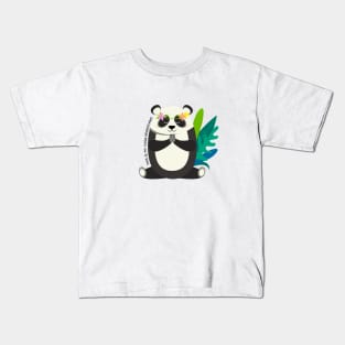 This is my yoga headstand | Panda Doing Yoga Kids T-Shirt